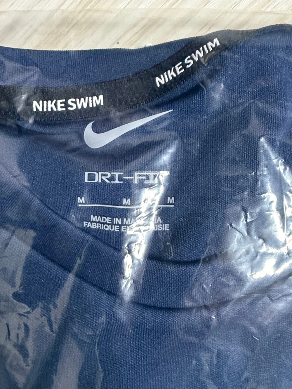 Nike Navy Blue Dri-FIT Swim Top with White Swoosh!! NWT!!💙